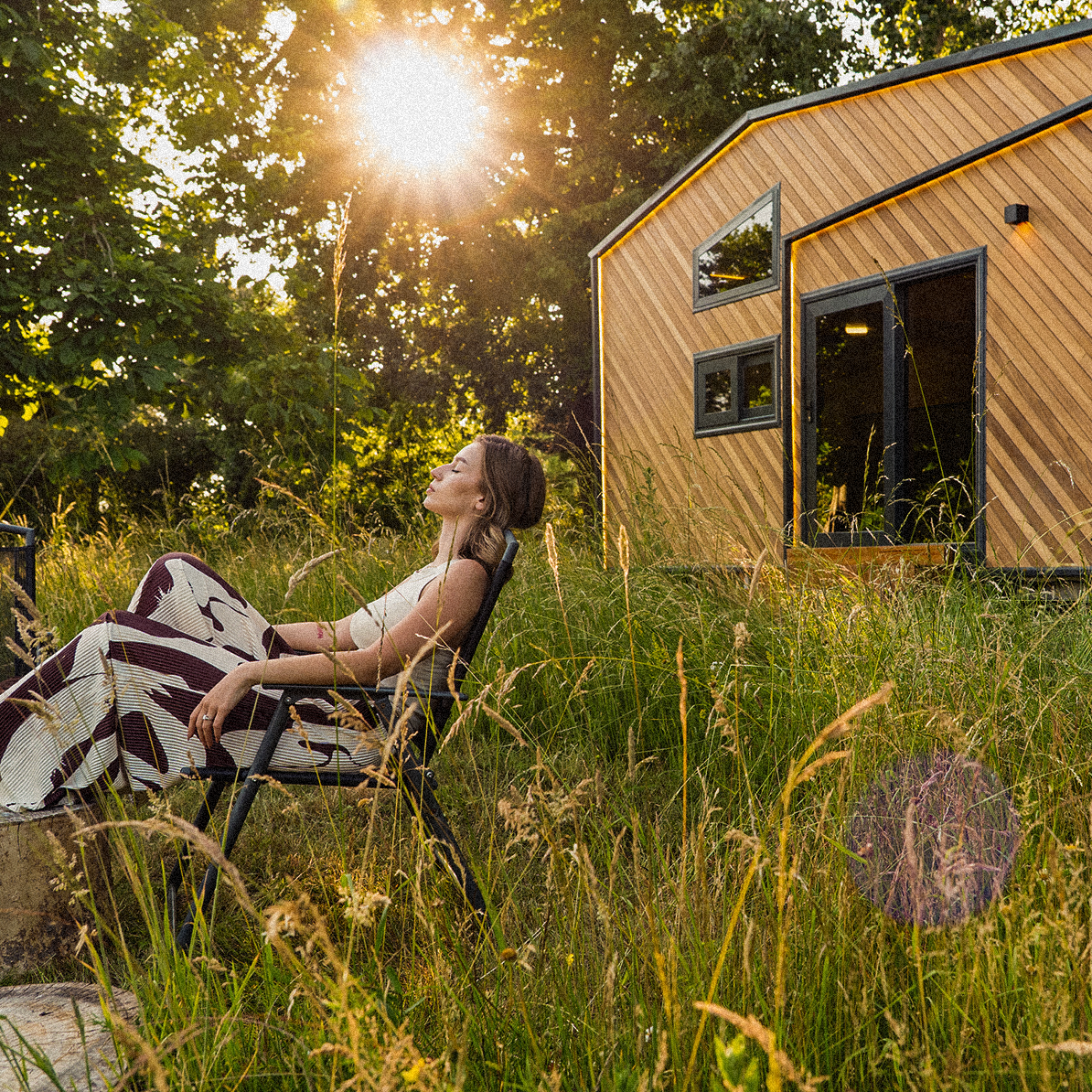 Tiny House Pro — relaxing outside
